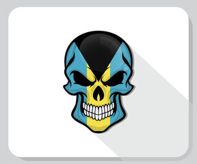 Bahamas Skull Scary Flag Icon
