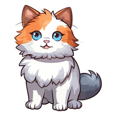 Mesmerizing Furry Friend: Endearing 2D Illustration of a Laperm Cat