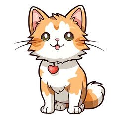 Obraz premium Mesmerizing Furry Friend: Endearing 2D Illustration of a Laperm Cat
