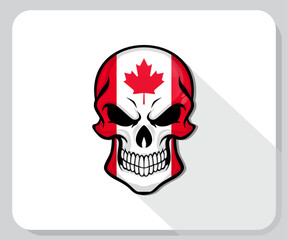 Canada Skull Scary Flag Icon
