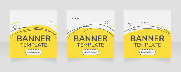 Retail campaign square web banner design template. Vector flyer with text space. Advertising placard with customized copyspace. Promotional printable poster for advertising. Graphic layout