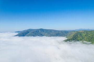 Landscape in the morning at Phong -Fan mountain, Loei province  Thailand.