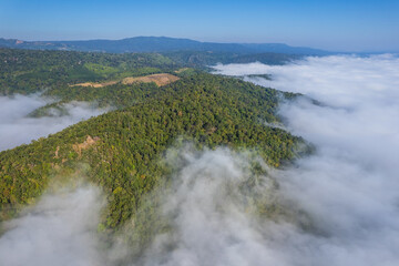 Landscape in the morning at Phong -Fan mountain, Loei province  Thailand.