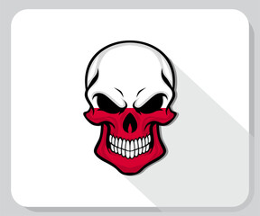 Poland Skull Scary Flag Icon
