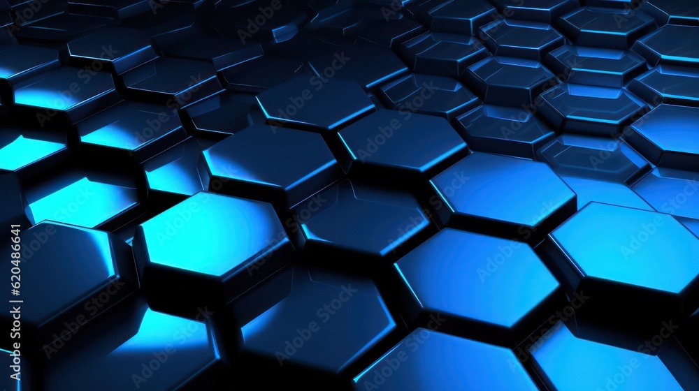 Poster abstract background with hexagons
