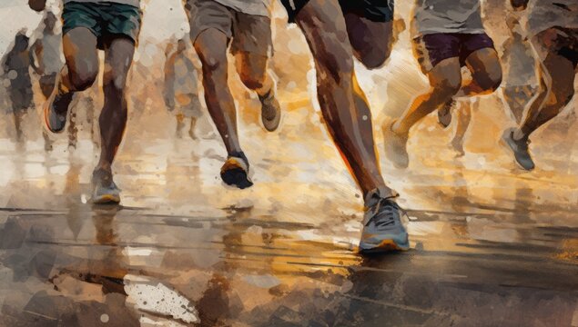 Group run. Group sports.