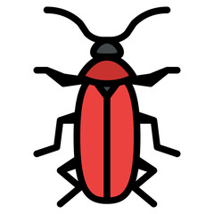 fire colored beetle bug insect animal