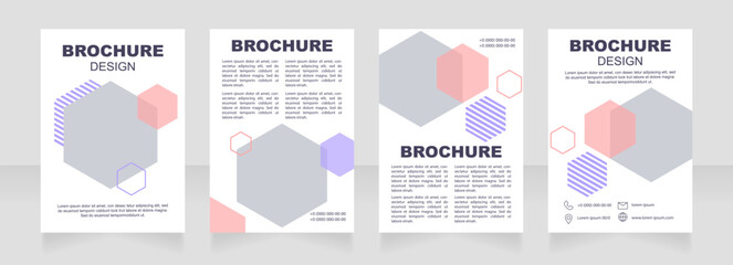 Biotechnology blank brochure design. Healthcare and medicine. Template set with copy space for text. Premade corporate reports collection. Editable 4 paper pages. Myriad Pro, Arial fonts used