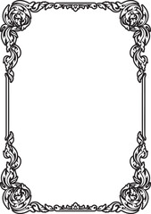 Vertical Design of Thailand flower square frame border, stencil, invitation, greeting, printing, advertise vintage concept