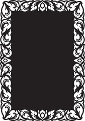 Vertical Design of Thailand flower square frame border, stencil, invitation, greeting, printing, advertise vintage concept