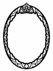 Ellipse Design of Thailand flower square frame border, stencil, invitation, greeting, printing, advertise vintage concept