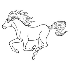 horse outline illustration