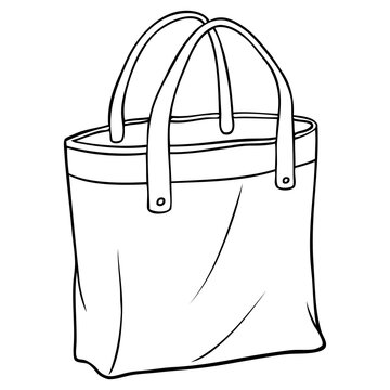 recommend clip art: handbag outline vector illustration