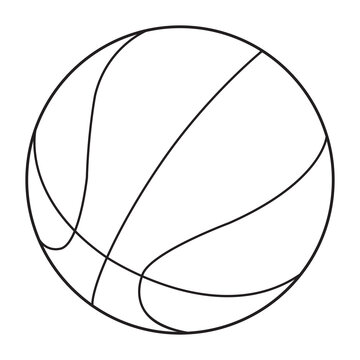 recommend clip art: basket ball outline vector illustration