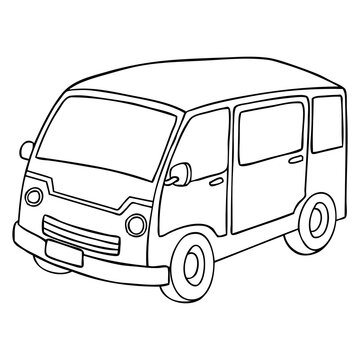 car outline vector illustration
