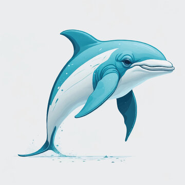 recommend clip art: dolphin, vector, illustration, white background