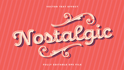 Nostalgic Vintage Vector Text Effect