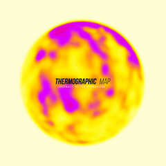 Heat map. Abstract infrared thermographic background. Vector illustration.