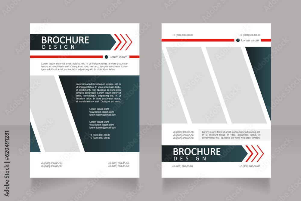 Poster power consumption reducing ways service blank brochure design. template set with copy space for text