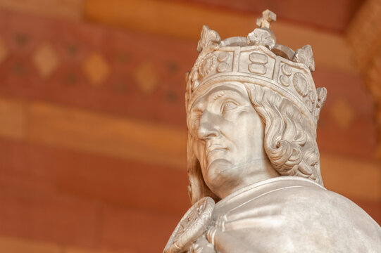 Detail des Kenotaphs f&uuml;r Rudolf von Habsburg in der Vorhalle des Speyerer Doms in Speyer. Region Pfalz im Bundesland Rheinland-Pfalz im Deutschland