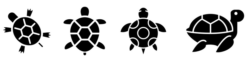 Obraz premium Turtle icon vector set. animal illustration sign collection. aquatic symbol.