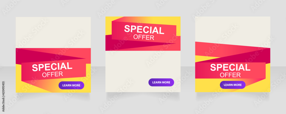 Poster special offer for constant customers web banner design template. vector flyer with text space. adver