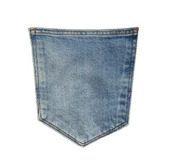 Denim jeans pocket. Isolated on a transparent background