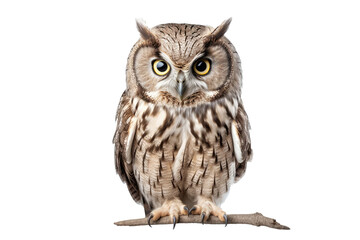 Naklejka premium Owl Bird On Isolated Transparent Background, Png. Generative AI