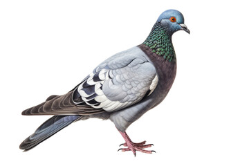 Fototapeta na wymiar Pigeon Bird On Isolated Transparent Background, Png. Generative AI