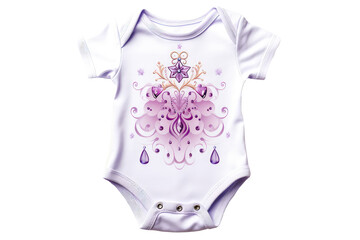 Princessthemed Onesie For A Newborn Girl On Isolated Transparent Background, Png. Generative AI