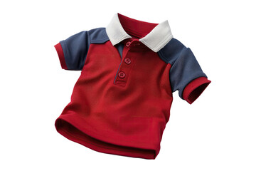 Polo Shirt For A Newborn Boy On Isolated Transparent Background, Png. Generative AI