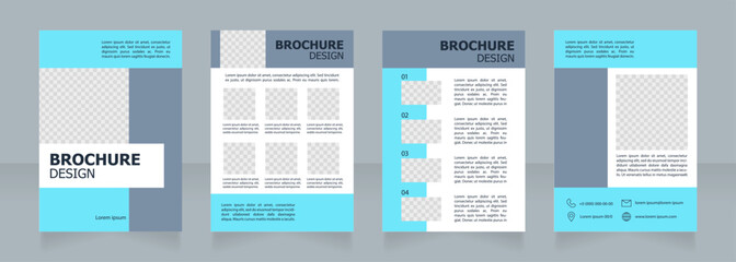 Hospital service and healthcare blank brochure design. Template set with copy space for text. Premade corporate reports collection. Editable 4 paper pages. Tahoma, Myriad Pro fonts used