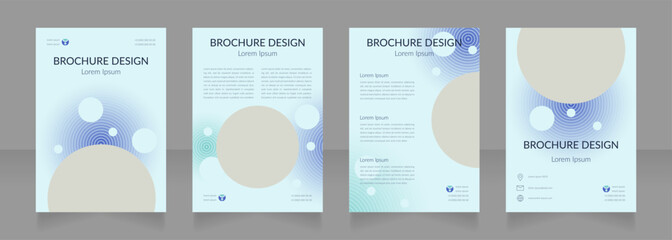 Clean air and nature protection blank brochure design. Template set with copy space for text. Premade corporate reports collection. Editable 4 paper pages. Lato Regular, Light fonts used © bsd studio