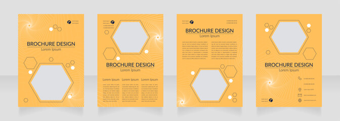 Funny science for children blank brochure design. Template set with copy space for text. Premade corporate reports collection. Editable 4 paper pages. Lato Regular, Light fonts used © bsd studio