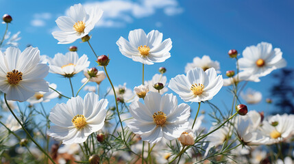 white daisy flower in summer - ai generative