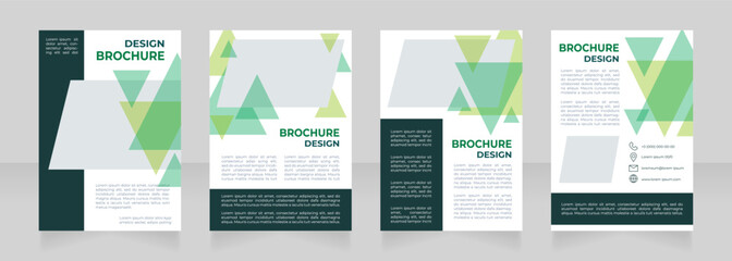 Environmental protection importance blank brochure design. Template set with copy space for text. Premade corporate reports collection. Editable 4 paper pages. Montserrat font used
