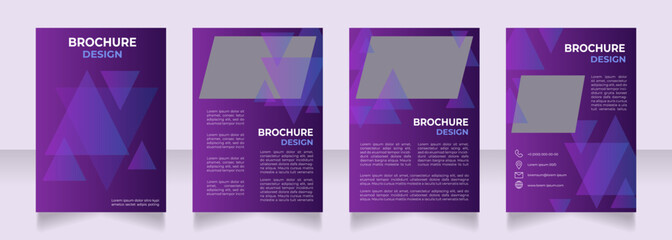 Non profit organization promotional blank brochure design. Template set with copy space for text. Premade corporate reports collection. Editable 4 paper pages. Montserrat font used