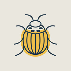 Colorado beetle vector isolated icon