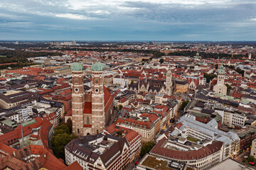 Fototapeta na wymiar The famous Frauenkirche in Munich, Germany