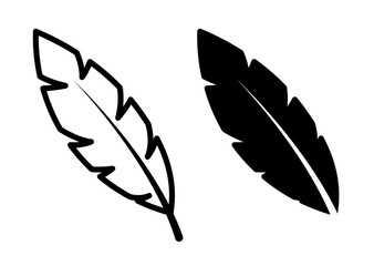 Feather icon set. lightweight line vector symbol. smooth and soft sign. black comfort outline symbol. gentle logo. bird feather icon. 