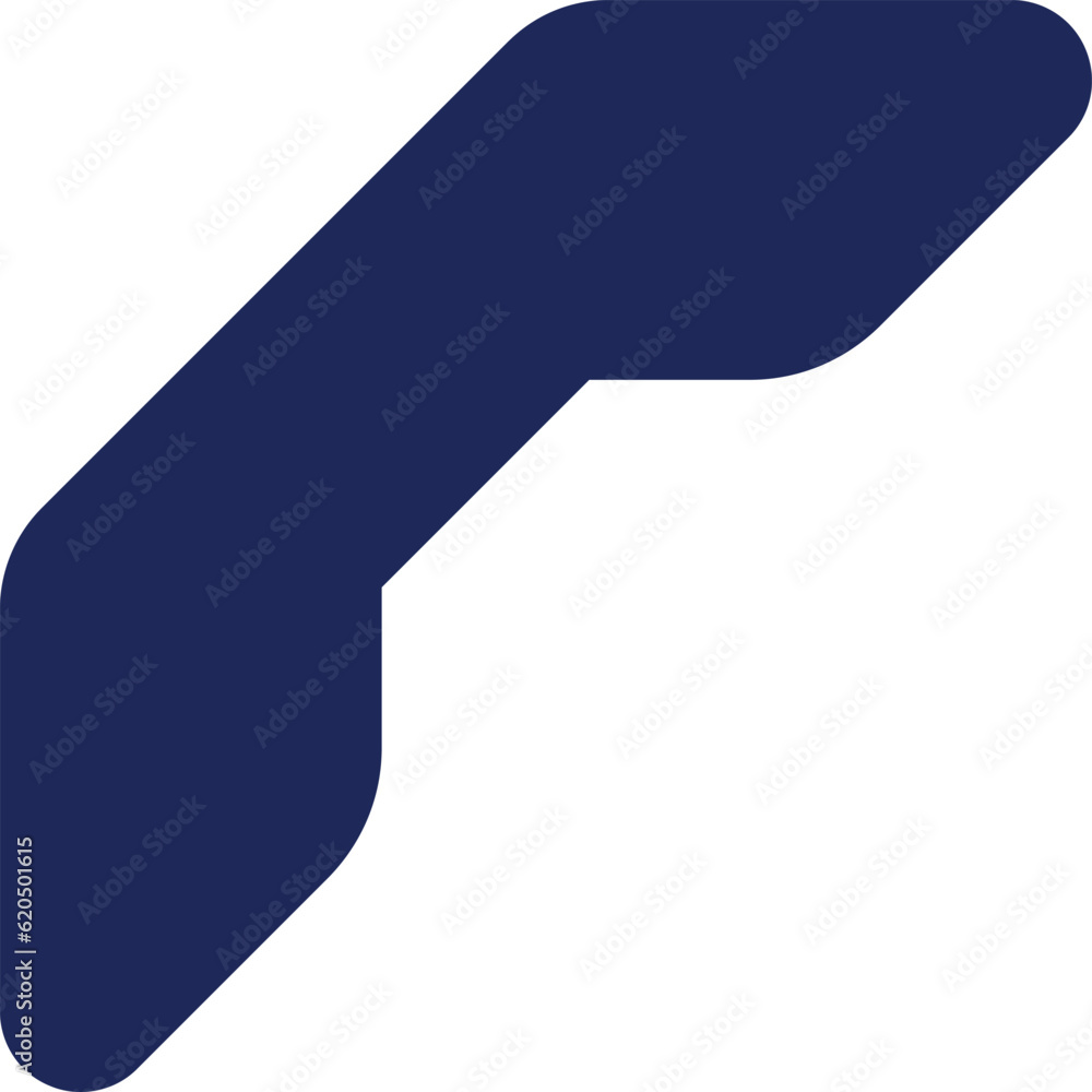 Poster call ended black glyph ui icon. finish calling. dial via messenger. user interface design. silhouett