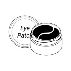 Beauty product - eye patch illustration, editable stroke