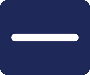 Fototapeta premium Minus black glyph ui icon. Delete from chat. Subtraction sign. Messenger. User interface design. Silhouette symbol on white space. Solid pictogram for web, mobile. Isolated vector illustration