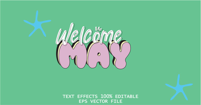 May month effect text editable