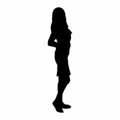silhouette of sexy model woman