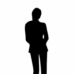 silhouette of a businessman