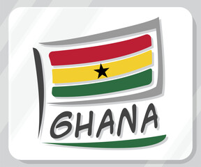 Fototapeta premium Illustration of Ghana Pride Flag Icon 