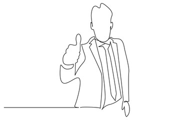 businessman manager suit nice like okey sign line art