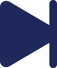 Skip to end black glyph ui icon. Multimedia player control. Move forward. User interface design. Silhouette symbol on white space. Solid pictogram for web, mobile. Isolated vector illustration