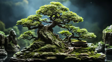 Foto op Canvas bonsai tree in the garden © samarpit